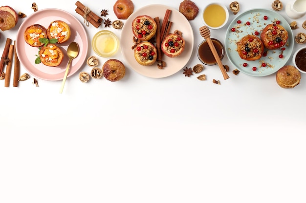 Kolekcja dań na stole